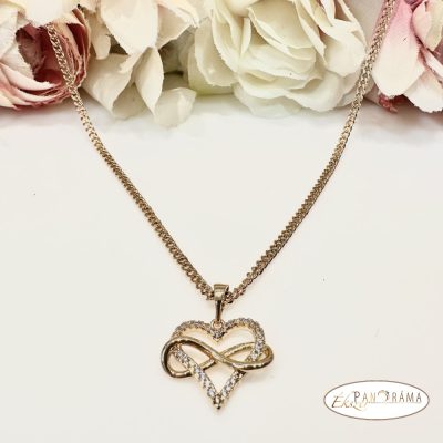  18K Gold Filled, antiallergén, medálos nyaklánc - Heart&forever