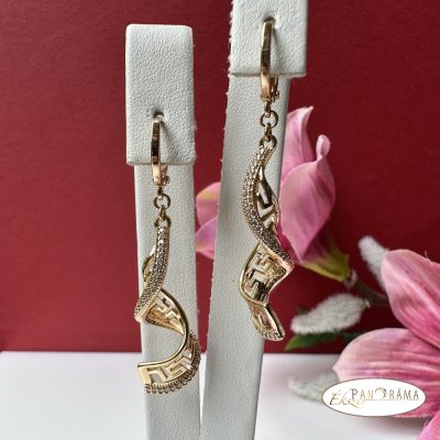  Fülbevaló, antiallergén, 18K Gold Filled - Spirál Gold