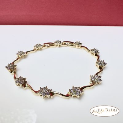 14K Gold Filled kristályos karkötő - Luise