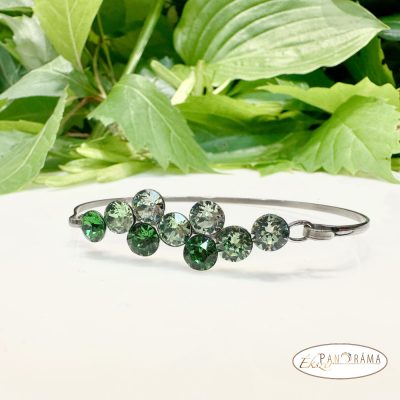 Swanis® eredeti kristállyal készült karperec - Berry green mix 67