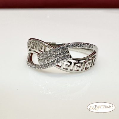 White Gold Filled kristályos gyűrű - Romelia