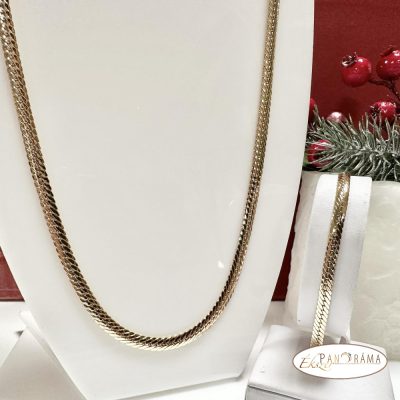Antiallergén 18K Gold Filled nyaklánc és karkötő szett - Rebeca
