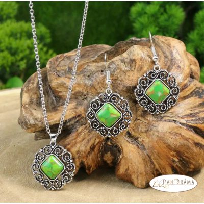  Vintage ezüst színű szett - Green