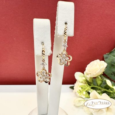 Antiallergén lógós fülbevaló - Flower 