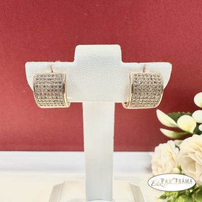 Antiallergén, 18K Gold Filled fülbevaló tűkristályokkal- Zoé