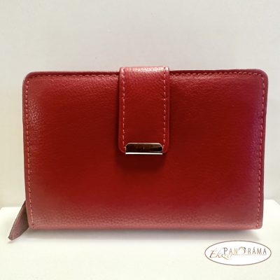 Női valódi bőr pénztárca Rfid védelemmel- piros 509