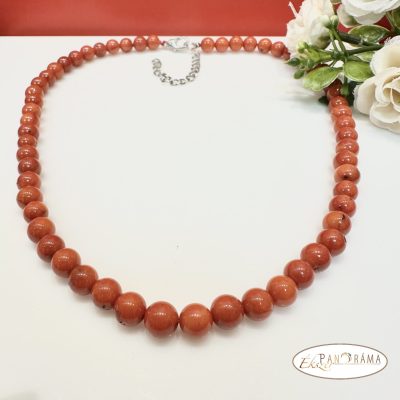 ÁSVÁNYKŐ NYAKLÁNC - Jade korall