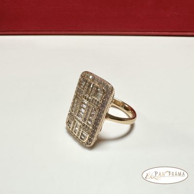 Acél alapú 18K Gold Filled női gyűrű - Izabella