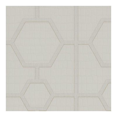 Törtfehér bőr hatású hatszög mintás tapéta