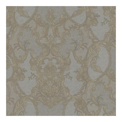 Ezüst-Arany klasszikus virág mintás tapéta ezüstös csillogással