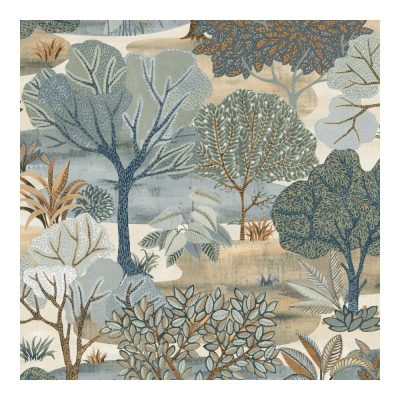 Allure - Kék és krém színű Park mintás tapéta AL26252