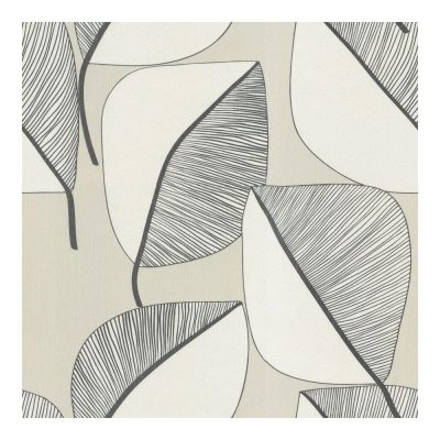 Interior - Fekete-fehér óriás virágos tapéta 73242