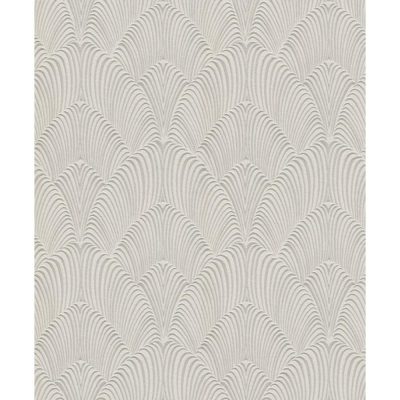 Tradizione - Fehér és bézs geometriai mintás tapéta Z21714