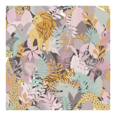 Dream - Állatvilág mintás rózsaszín tapéta 13070