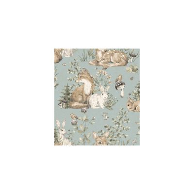 MiniMe - Erdő állatai kék tapéta 17103