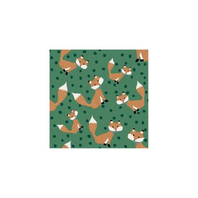 MiniMe - Kis rókás zöld tapéta 17117