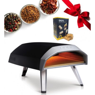 Ooni Koda 12 (30 mbar) gázüzemű pizza kemence - Ajándék Prémium gyújtókockával és Fűszercsomaggal
