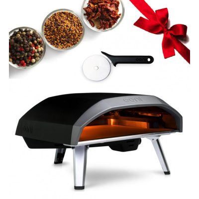 Ooni Koda 16 (30 mbar) gázüzemű pizza kemence - Ajándék Kerek pizzavágó késsel és Fűszercsomaggal