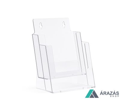 Prospektustartó A5 méret 2 rekeszes asztali-fali szórólaptartó