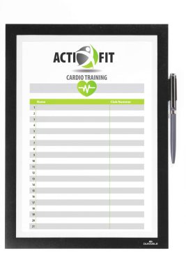 Duraframe NOTE A4 - fekete (4993-01) jegyzettartó, takarítási naplóhoz