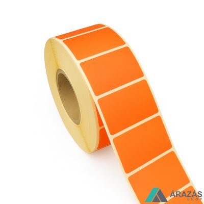 50x25mm TT papír címke (1.000db/tek) - fluo NARANCS