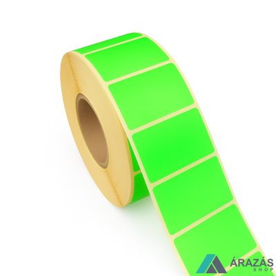 50x25mm TT papír címke (1.000db/tek) - fluo ZÖLD