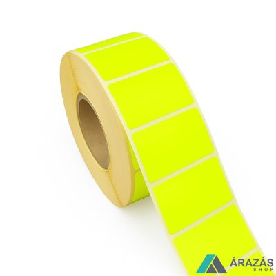 50x25mm TT papír címke (1.000db/tek) - fluo CITROM