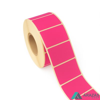 50x25mm TT papír címke (1.000db/tek) - fluo MAGENTA