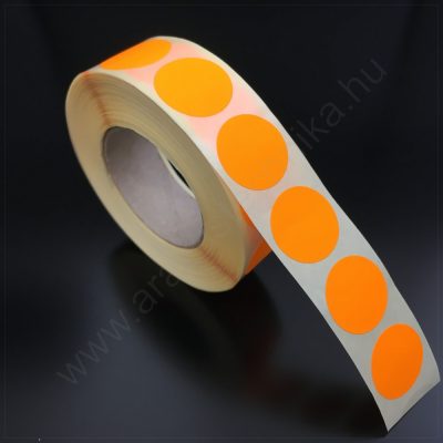 20mm körcímke FLUO NARANCS (1.000 db/tek)