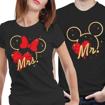 Mickey szíves - páros póló