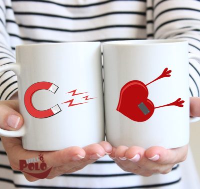 Szív mágnes - páros bögre.