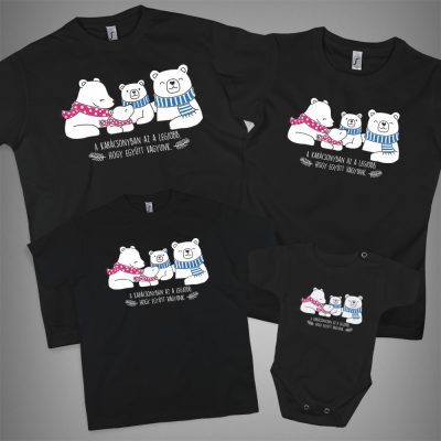 Macicsalád karácsonyi pólószett