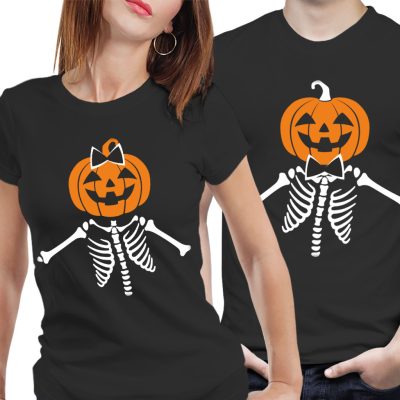 Tökfej csontváz - páros póló