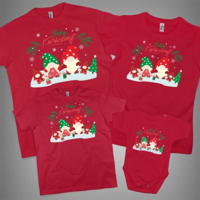 Boldog karácsonyt manók - 4db családi szett