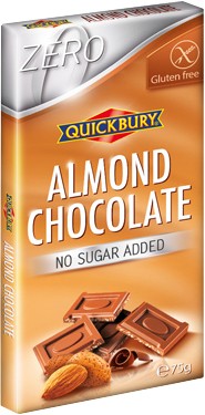 Quickbury NSA Mandulás Tejcsokoládé tábla 75g