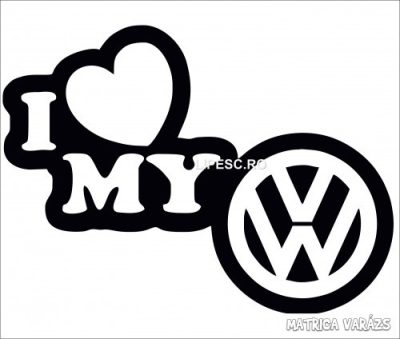 I Love My VW embléma matrica