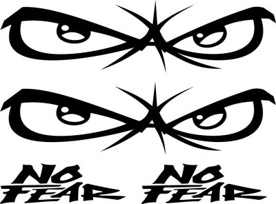 2x No Fear szett - Szélvédő matrica