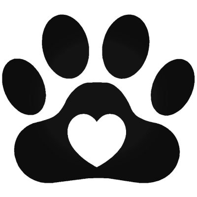 Szivecskés tappancs matrica