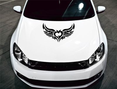 Díszes szíves szárny tuning (1db) matrica