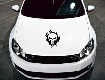 Lángoló punisher tuning (1db) matrica 