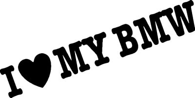 I Love My BMW matrica 5