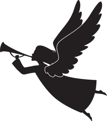 Szálló angyalka "1" matrica