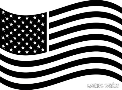 Amerikai zászló "1" Autómatrica