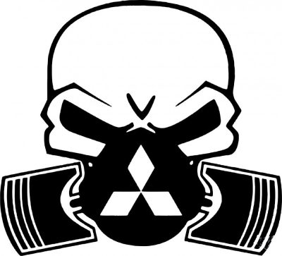 Mitsubishi gázmaszkos matrica