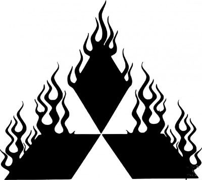 Mitsubishi lángoló matrica