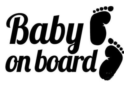 Baby on Board lábnyomok matrica 