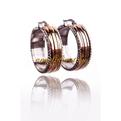 Nemesacél karika bizsu fülbevaló