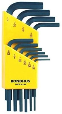 BONDHUS Imbuszkulcs készlet 1/16-1/4" 10 részes 