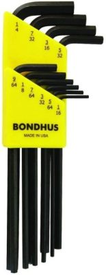 BONDHUS Imbuszkulcs készlet 1/16-1/4" 10 részes 
