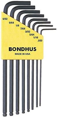 BONDHUS Imbuszkulcs készlet 0,050-5/32" 8 részes